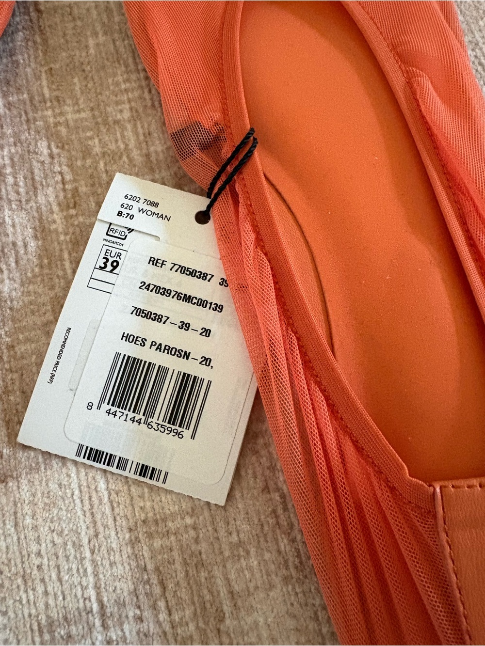 MANGO SEMI-TRANSPARENT MESH BALLET FLATS 39 - Picture 7 of 14